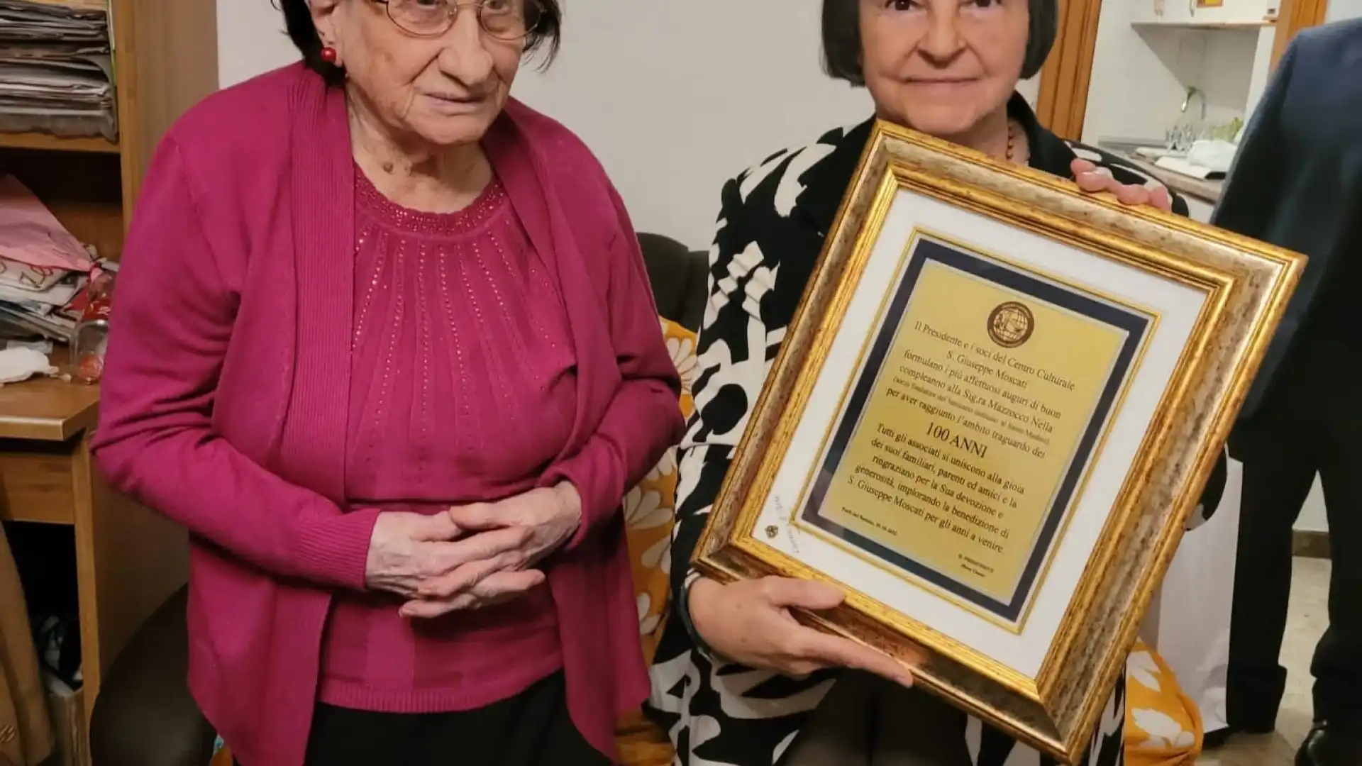 Forli del Sannio: la signora Nella Mazzocco ha festeggiato 100 anni.